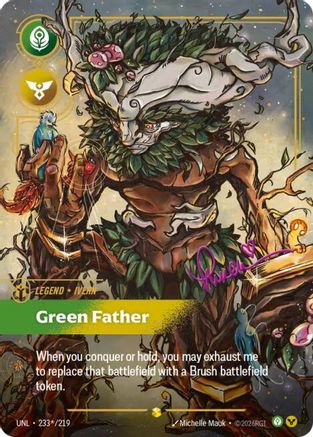 Ivern - Green Father (Signature) (233*/219) - Unleashed Foil - Trinity Hobby