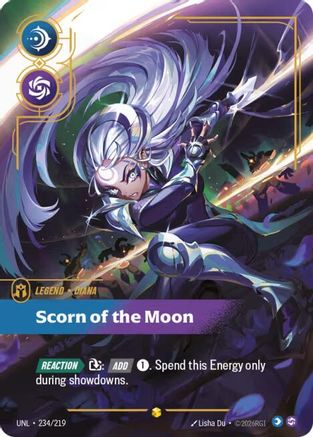 Diana - Scorn of the Moon (Overnumbered) (234/219) - Unleashed Foil - Trinity Hobby