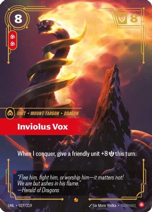 Inviolus Vox (027/219) - Unleashed Foil - Trinity Hobby