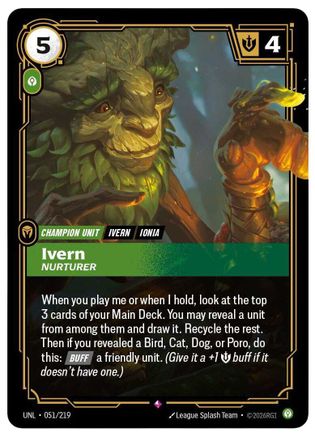 Ivern - Nurturer (051/219) - Unleashed Foil - Trinity Hobby
