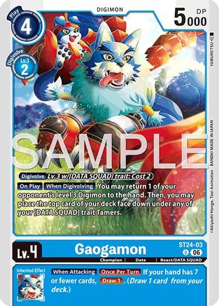 Gaogamon (ST24-03) - [Starter Deck 24: Data Squad]