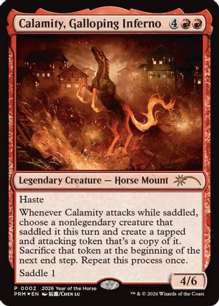 Calamity, Galloping Inferno (Year of the Horse 2026)  [Foil]  (SSP-002) - [Standard Showdown Promos] - Trinity Hobby