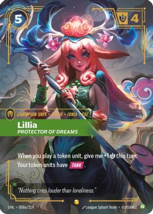 Lillia - Protector of Dreams (Alternate Art) (058a/219) - Unleashed Foil - Trinity Hobby