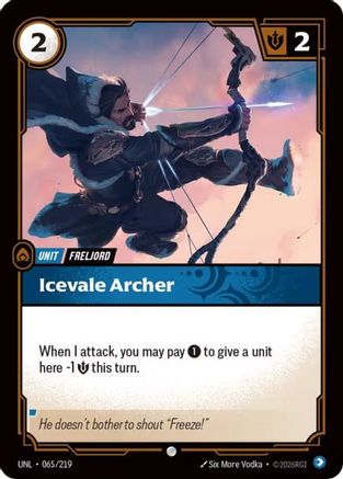 Icevale Archer (065/219) - Unleashed Foil - Trinity Hobby