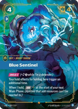 Blue Sentinel (087/219) - Unleashed Foil - Trinity Hobby