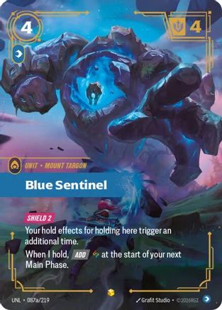 Blue Sentinel (Alternate Art) (087a/219) - Unleashed Foil - Trinity Hobby