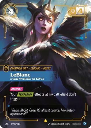 LeBlanc - Everywhere At Once (Alternate Art) (090a/219) - Unleashed Foil - Trinity Hobby