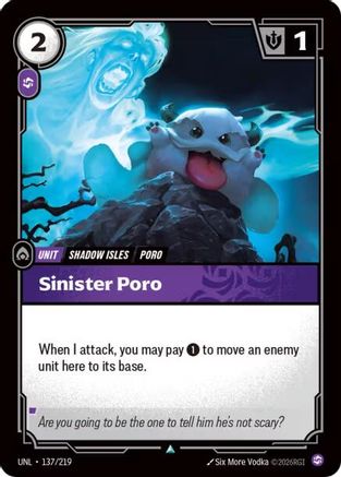 Sinister Poro (137/219) - Unleashed Foil - Trinity Hobby