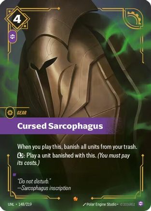 Cursed Sarcophagus (148/219) - Unleashed Foil - Trinity Hobby