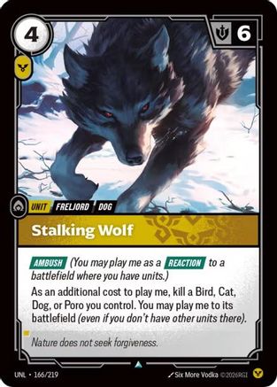 Stalking Wolf (166/219) - Unleashed - Trinity Hobby