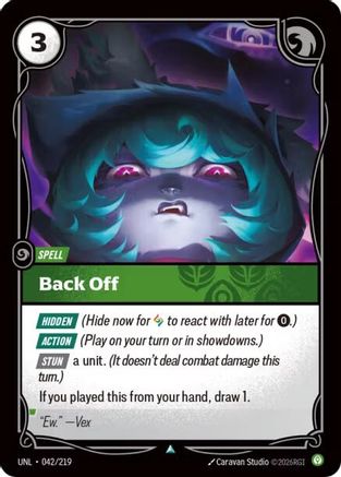 Back Off (042/219) - Unleashed - Trinity Hobby