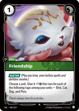 Friendship (046/219) - Unleashed Foil - Trinity Hobby