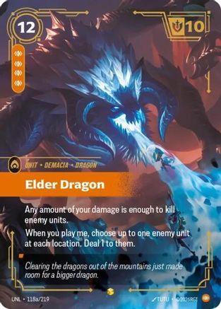Elder Dragon (Alternate Art) (118a/219) - Unleashed Foil - Trinity Hobby