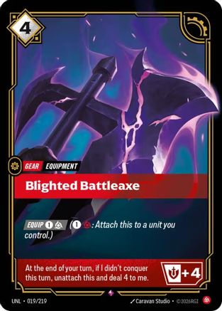 Blighted Battleaxe (019/219) - Unleashed Foil - Trinity Hobby