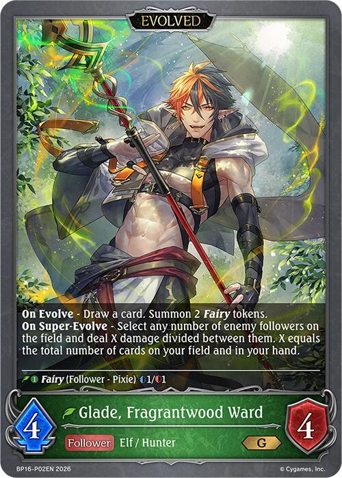 Glade, Fragrantwood Ward (Evolved) - P02 (Foil) - BP16: New World Genesis (BP16-P02EN) - Trinity Hobby
