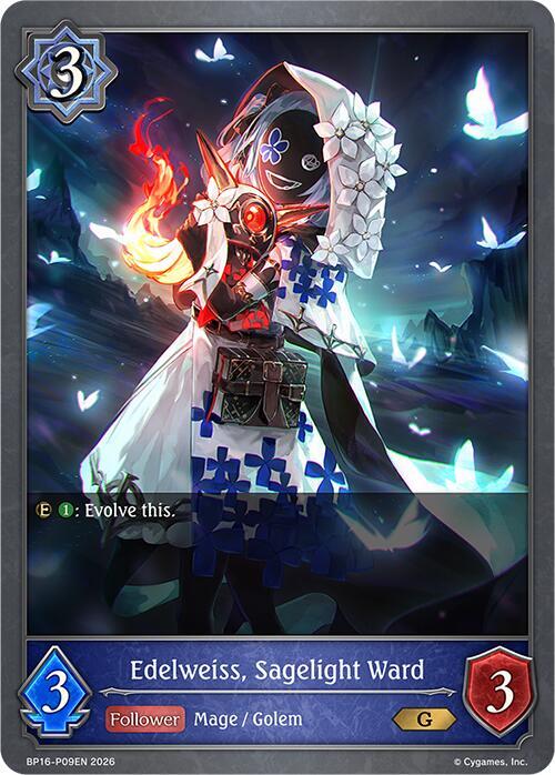 Edelweiss, Sagelight Ward - P09 (Foil) - BP16: New World Genesis (BP16-P09EN) - Trinity Hobby