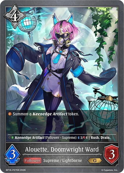 Alouette, Doomwright Ward - P27 (Foil) - BP16: New World Genesis (BP16-P27) - Trinity Hobby