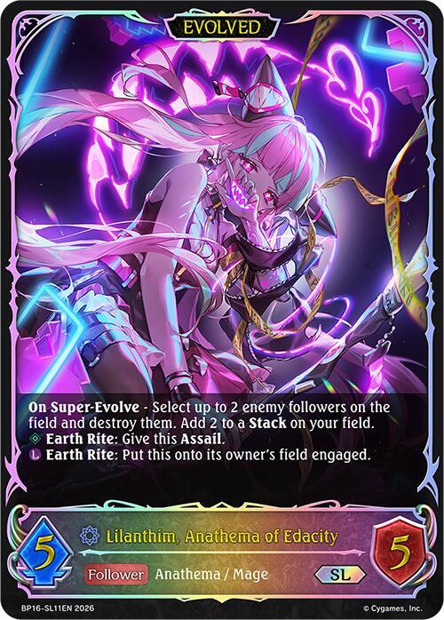 Lilanthim, Anathema of Edacity (Evolved) (SL) - BP16: New World Genesis (BP16-SL11EN) - Trinity Hobby