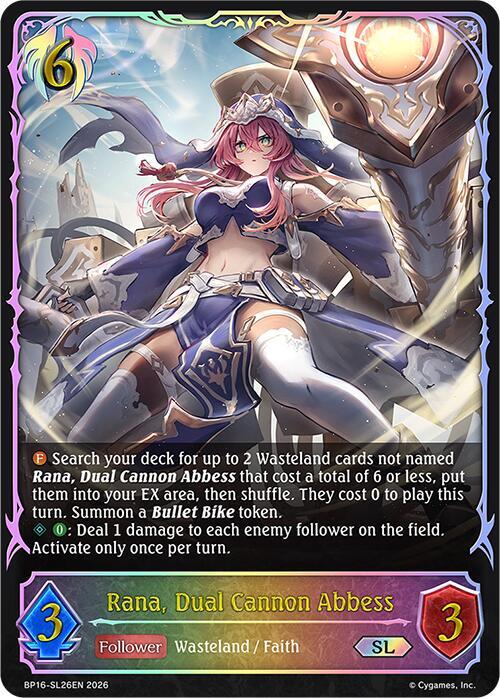 Rana, Dual Cannon Abbess (SL) - BP16: New World Genesis (BP16-SL26EN) - Trinity Hobby
