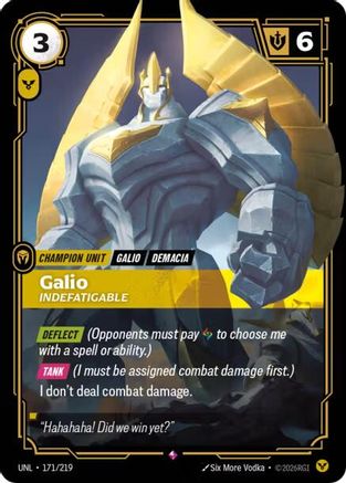 Galio - Indefatigable (171/219) - Unleashed Foil - Trinity Hobby