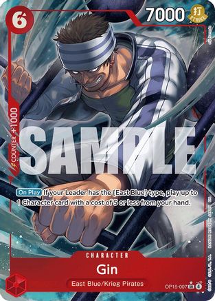 Gin (Alternate Art) (OP15-007) - [Adventure on Kami's Island] Foil