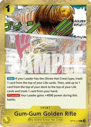Gum-Gum Golden Rifle (OP15-16) - [Adventure on Kami's Island] Foil