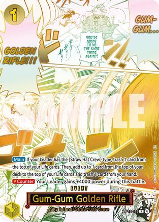 Gum-Gum Golden Rifle (Alternate Art) (OP15-116) - [Adventure on Kami's Island] Foil - Trinity Hobby