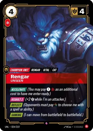 Rengar - Unseen (024/219) - Unleashed Foil - Trinity Hobby