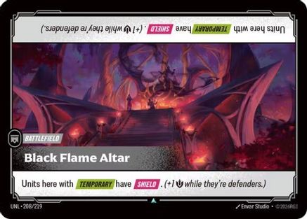Black Flame Altar (208/219) - Unleashed - Trinity Hobby