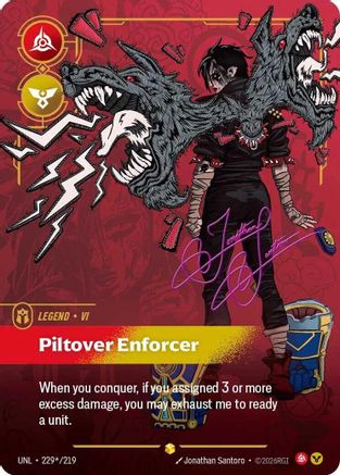 Vi - Piltover Enforcer (Signature) (225*/219) - Unleashed Foil - Trinity Hobby