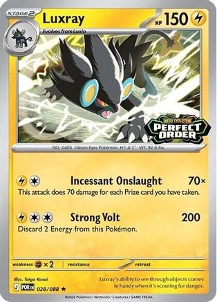 Luxray (Perfect Order Stamped) - (028/null) Holofoil [Miscellaneous Cards & Products]