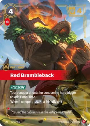 Red Brambleback (Alternate Art) (029a/219) - Unleashed Foil - Trinity Hobby