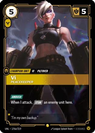 Vi - Peacekeeper (Alternate Art) (176a/219) - Unleashed Foil - Trinity Hobby