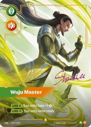 Master Yi - Wuju Master (Signature) (231*/219) - Unleashed Foil - Trinity Hobby