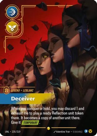 LeBlanc - Deceiver (Overnumbered) (235/219) - Unleashed Foil - Trinity Hobby