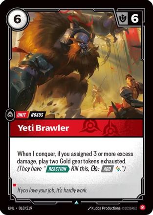 Yeti Brawler (018/219) - Unleashed - Trinity Hobby