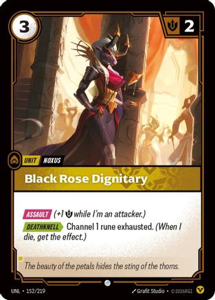 Black Rose Dignitary (152/219) - Unleashed Foil - Trinity Hobby
