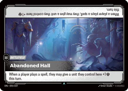 Abandoned Hall (205/219) - Unleashed - Trinity Hobby