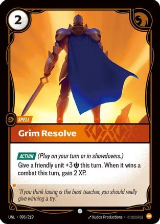 Grim Resolve (095/219) - Unleashed Foil - Trinity Hobby