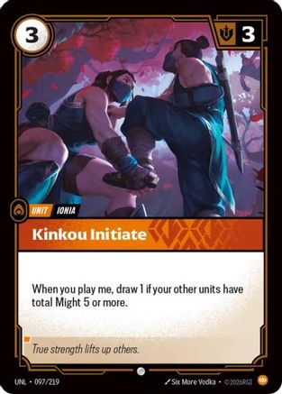 Kinkou Initiate (097/219) - Unleashed Foil - Trinity Hobby