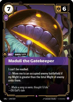 Maduli the Gatekeeper (144/219) - Unleashed Foil - Trinity Hobby
