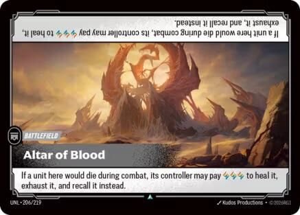 Altar of Blood (206/219) - Unleashed Foil - Trinity Hobby