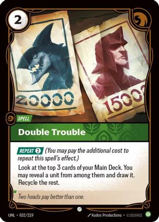 Double Trouble (032/219) - Unleashed Foil - Trinity Hobby