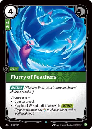 Flurry of Feathers (044/219) - Unleashed Foil - Trinity Hobby