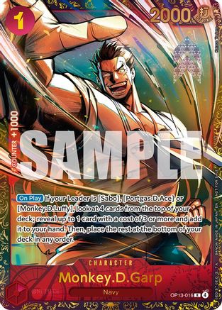 Monkey.D.Garp (Treasure Cup March 2026) (OP13-016) - [One Piece Promotion Cards] Foil