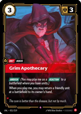 Grim Apothecary (021/219) - Unleashed Foil - Trinity Hobby
