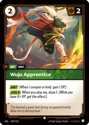 Wuju Apprentice (040/219) - Unleashed Foil - Trinity Hobby