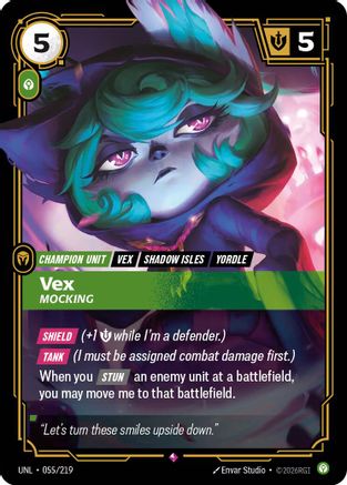 Vex - Mocking (055/219) - Unleashed Foil - Trinity Hobby