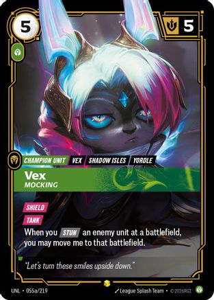Vex - Mocking (Alternate Art) (055a/219) - Unleashed Foil - Trinity Hobby