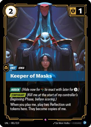 Keeper of Masks (081/219) - Unleashed Foil - Trinity Hobby